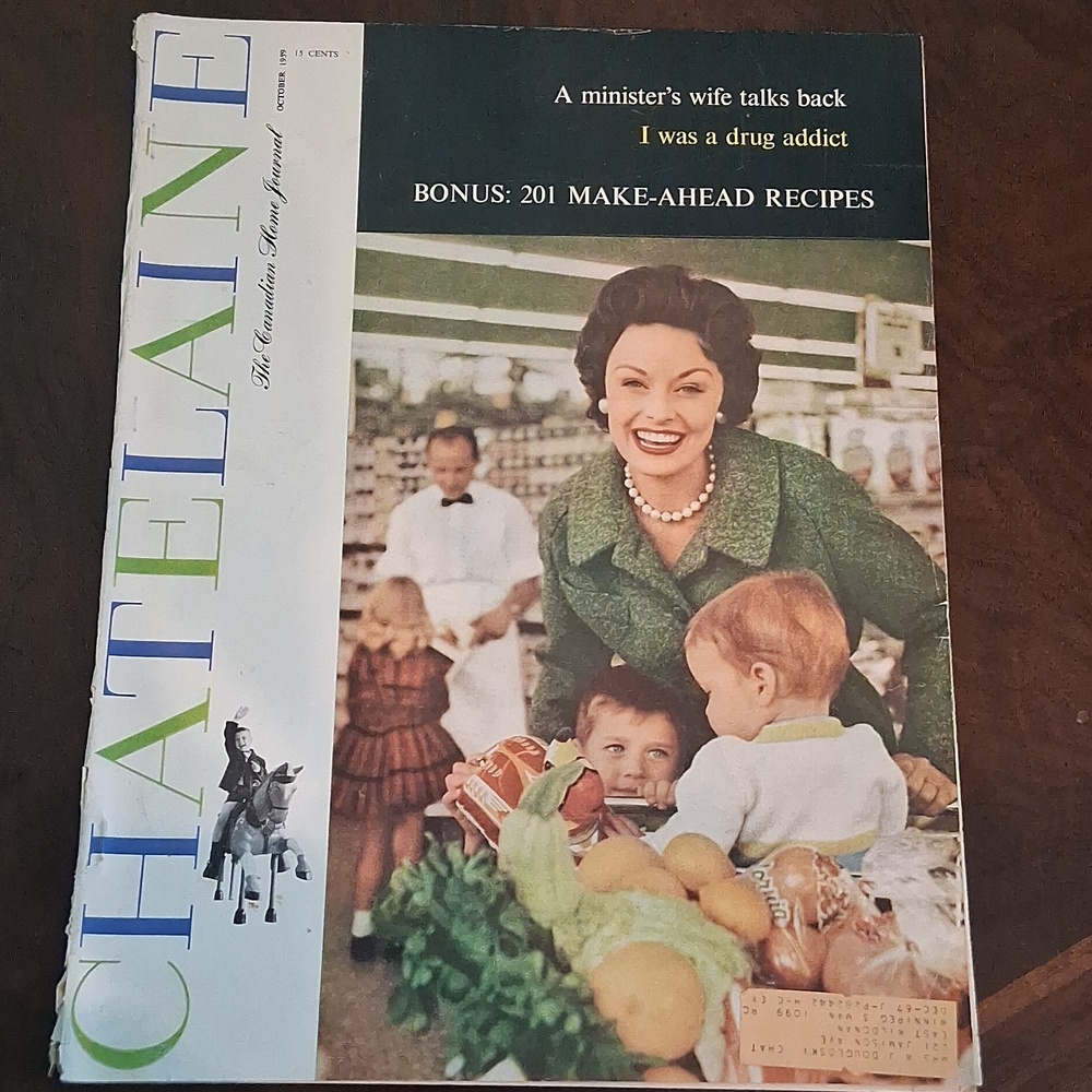 VINTAGE Oct  1959 Chatelaine  magazine